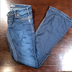 Camden Rose Bell Silver jeans. Flares